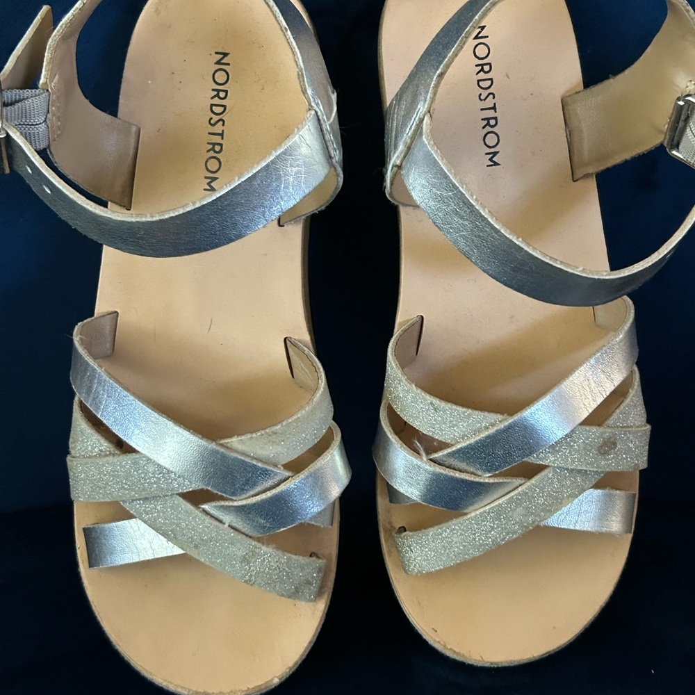 Nordstrom Metallic Strappy Sandals